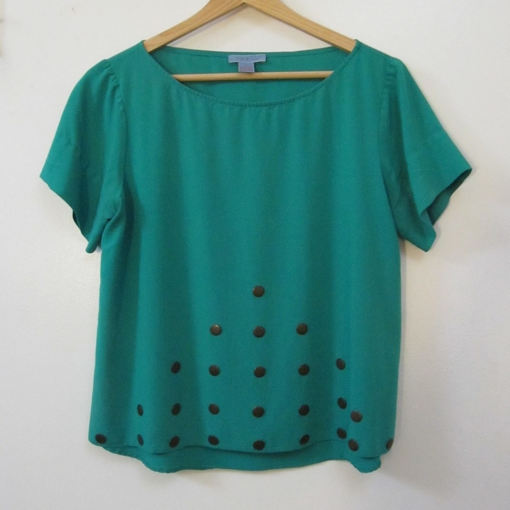 Teal Top with Bronze Studs